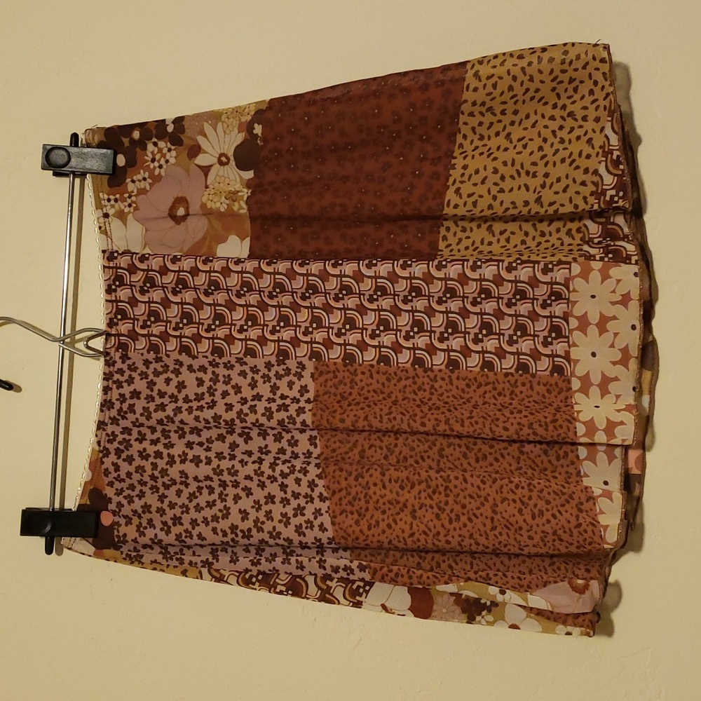 Originality - Floral Patchwork lined skirt